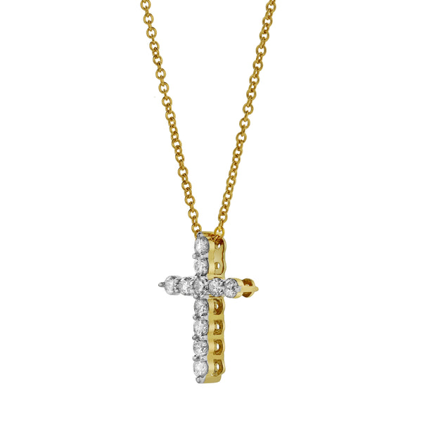 LuvMyJewelry Classic Divine Cross Diamond Pendant In 10K Yellow Gold