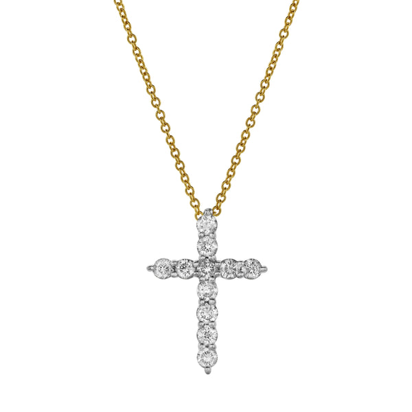 LuvMyJewelry Classic Divine Cross Diamond Pendant in 10K Yellow Gold LuvMyJewelry Classic Divine Cross Diamond Pendant in 10K Yellow Gold