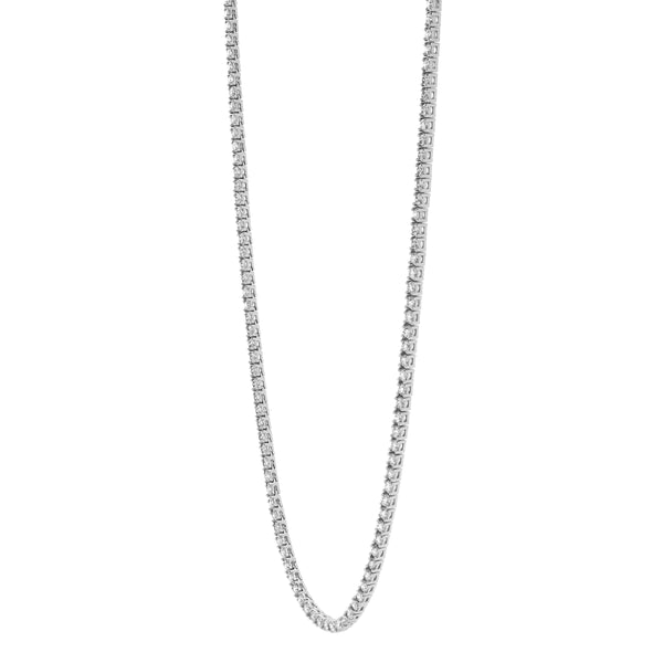 LuvMyJewelry Clio 10K White Gold Lab Grown Diamond Tennis Chain - 2.3mm