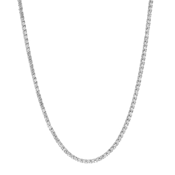 LuvMyJewelry Clio 10K White Gold Lab Grown Diamond Tennis Chain - 2.3mm