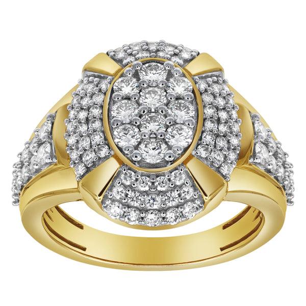 LuvMyJewelry Colosseum Diamond 1.83 (ct. wt.) 14K Yellow Gold Ring
