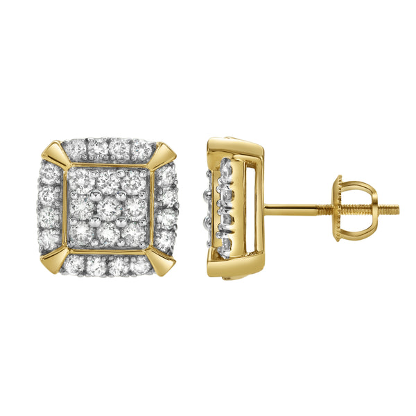 LuvMyJewelry Cuffs Diamond 0.96 Ct. Tw. 14K Yellow Gold Earrings