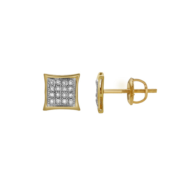 LuvMyJewelry Desperto 10K Yellow Gold Diamond Unisex Earrings - 0.07 Cts