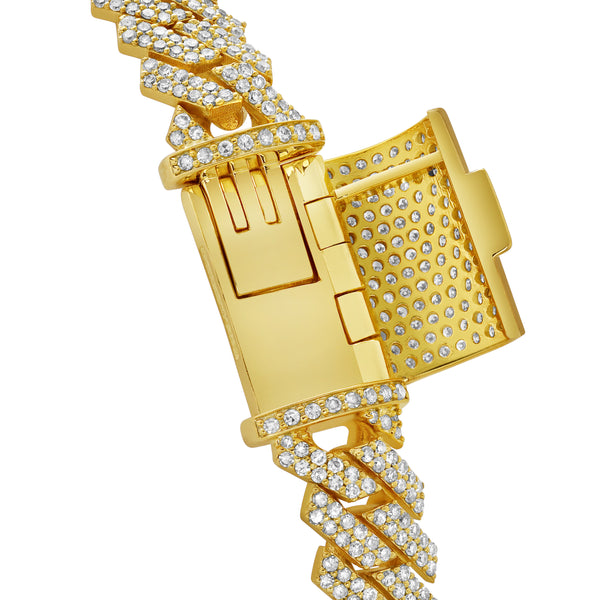 LuvMyJewelry Diamond Link Cuban Bracelet Natural Diamonds (6.30 Cttw) In 10k Yellow Gold