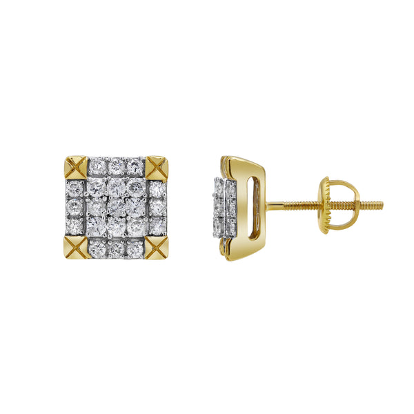 LuvMyJewelry Diamond Trunks Diamond 0.75 Ct. Tw. 14K Yellow Gold Earrings