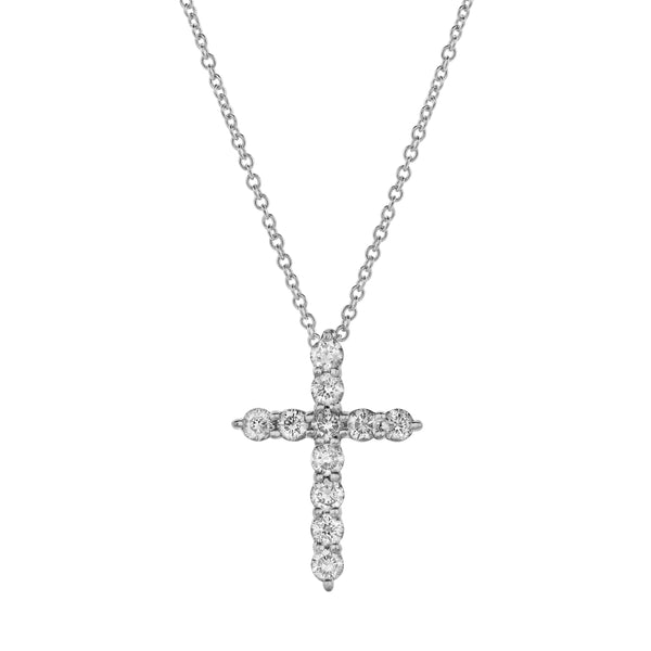 LuvMyJewelry Divine 10K White Gold Cross Diamond Pendant - 0.25 Ctw LuvMyJewelry Divine 10K White Gold Cross Diamond Pendant - 0.25 Ctw