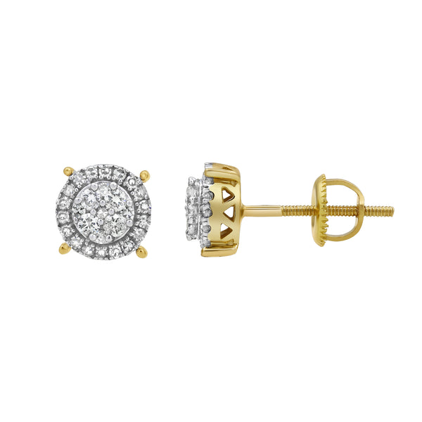 LuvMyJewelry Dreamcatcher Deluxe Diamond 0.33 Ct. Tw. 14K Yellow Gold Earrings