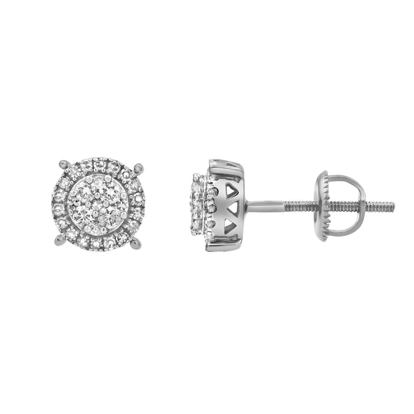 LuvMyJewelry Dreamcatcher Diamond 0.26 Ct. Tw. 14K White Gold Earrings