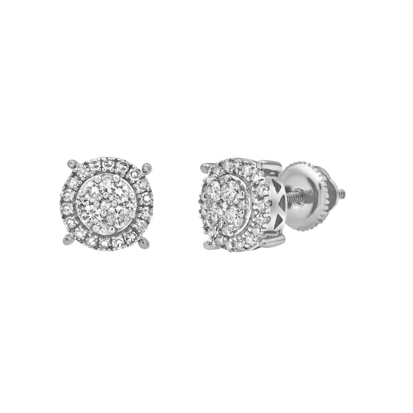 LuvMyJewelry Dreamcatcher Premium Diamond 0.33 ct. tw. 14K White Gold Earrings