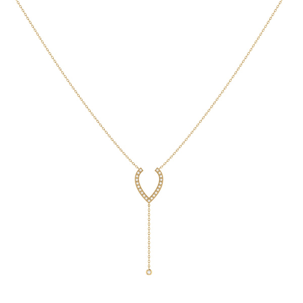 LuvMyJewelry Drizzle Drip Teardrop Bolo Adjustable Diamond Lariat Necklace In 14K Yellow Gold Vermeil On Sterling Silver