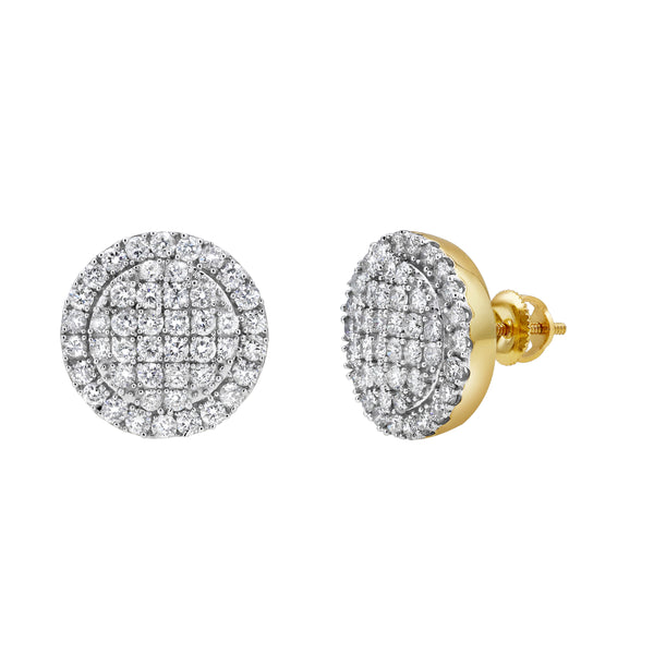 LuvMyJewelry Dulce Bling Diamond 1.14 ct. tw. 14K Yellow Gold Earrings