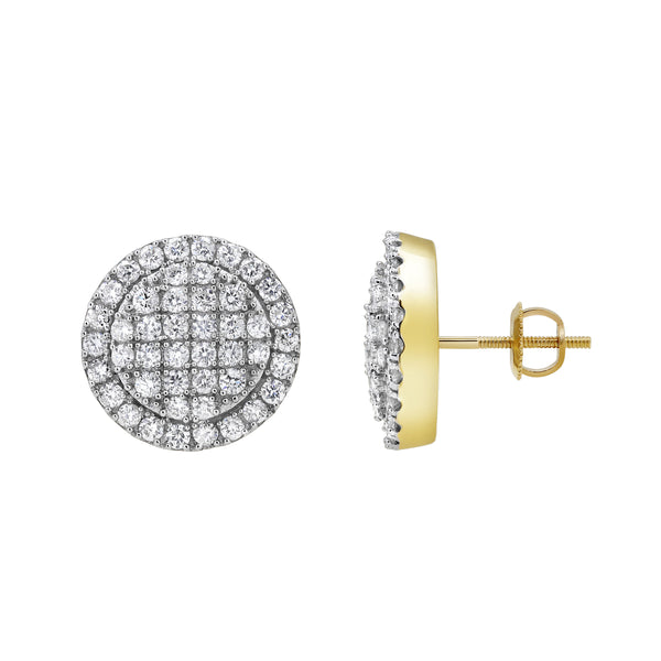 LuvMyJewelry Dulce Deluxe Diamond 1.68 Ct. Tw. 14K Yellow Gold Earrings