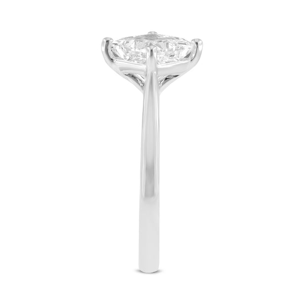 LuvMyJewelry Elitsa 14K White Gold Princess Cut Lab Grown Diamond Solitaire Engagement Ring - 2.1 Ct