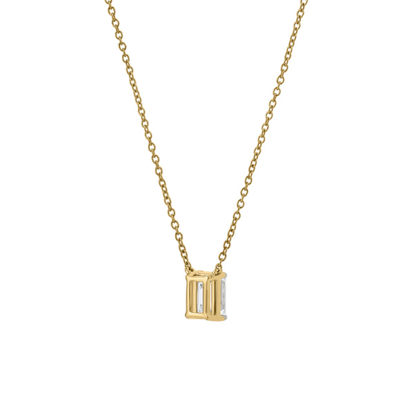 LuvMyJewelry Emerald Elegance 14K Yellow Gold Lab Grown Diamond Necklace - 1.50 Ct