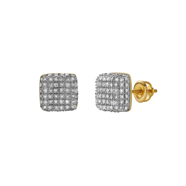 LuvMyJewelry Encanto 10K Yellow Gold Diamond Unisex Earrings - 0.25 Cts
