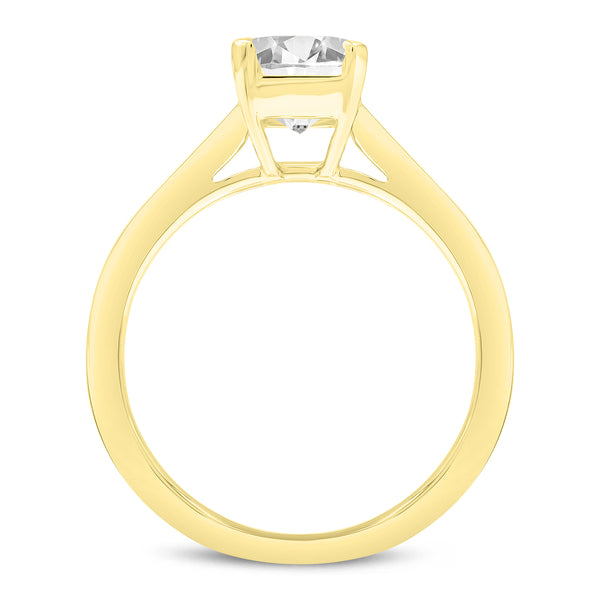 LuvMyJewelry Eris 14K Yellow Gold Emerald Lab Grown Diamond Engagement Ring - 3.22 Ct