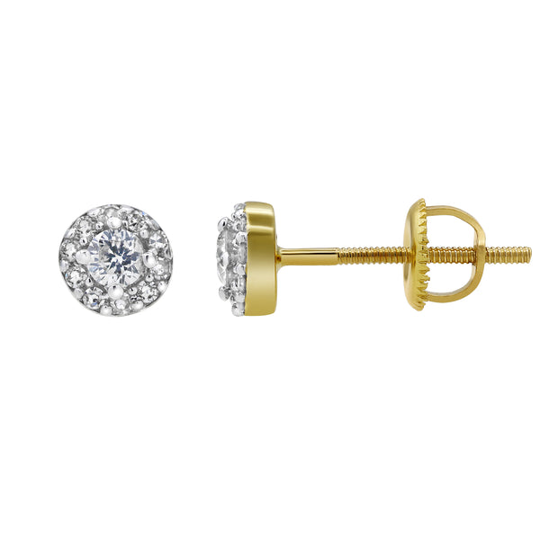 LuvMyJewelry Flow Flare Diamond 0.26 Ct. Tw. 14K Yellow Gold Earrings