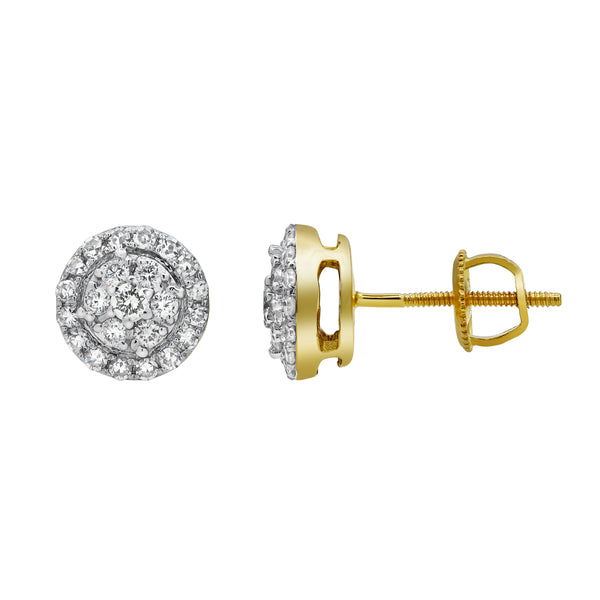 LuvMyJewelry Glacier Shine Diamond 0.4 Ct. Tw. 14K Yellow Gold Earrings