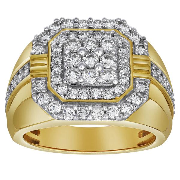 LuvMyJewelry Golden Gloves Diamond 1.75 (ct. wt.) 14K Yellow Gold Ring