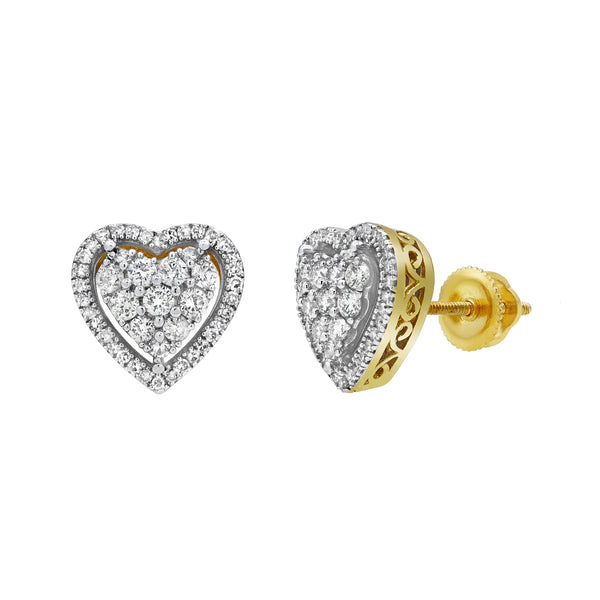 LuvMyJewelry Heartland Bling Diamond 0.62 ct. tw. 14K Yellow Gold Earrings