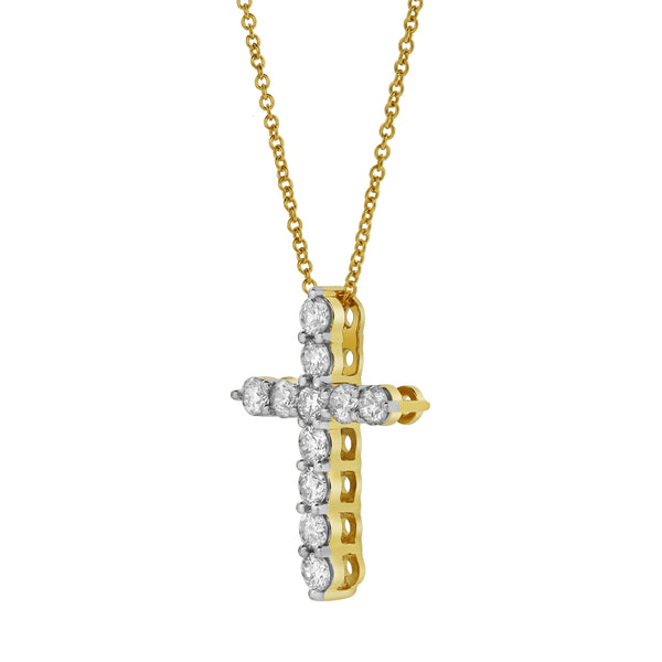 LuvMyJewelry Heavenly Cross Diamond Pendant In 10K Yellow Gold