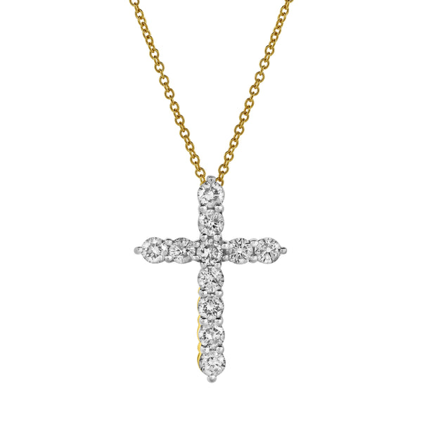 LuvMyJewelry Heavenly Cross Diamond Pendant in 10K Yellow Gold