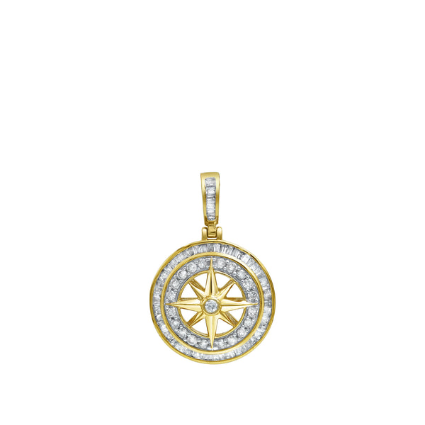 LuvMyJewelry Helios Shield Diamond 1.01 (ct. Wt.) 14K Yellow Gold Pendant
