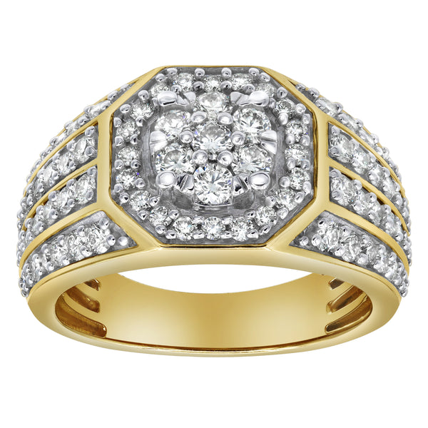 LuvMyJewelry Hex Rose Diamond 1.74 (ct. wt.) 14K Yellow Gold Ring