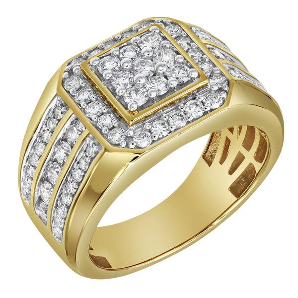 LuvMyJewelry Hexonic Deluxe Diamond 1.74 (ct. Wt.) 14K Yellow Gold Ring