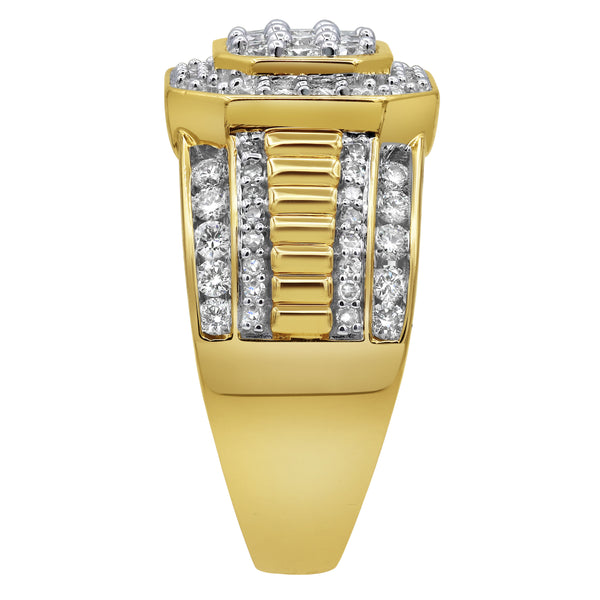 LuvMyJewelry Hexonic Diamond 1.5 (ct. Wt.) 14K Yellow Gold Ring