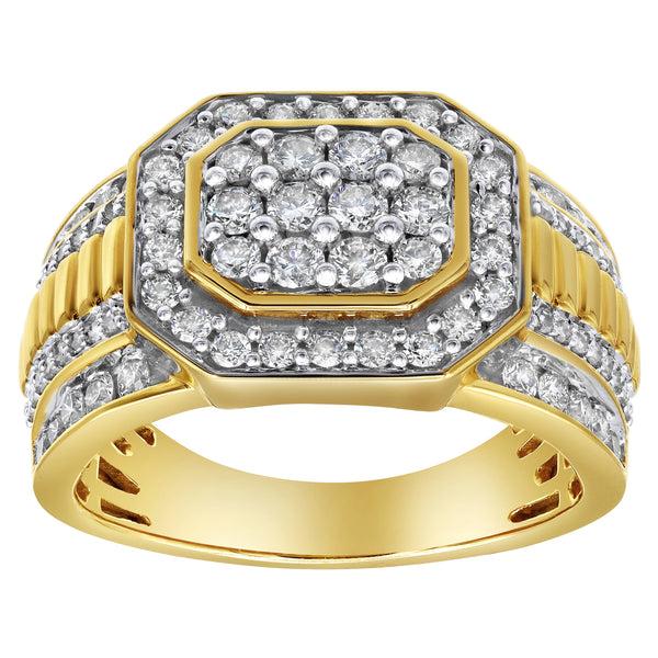 LuvMyJewelry Hexonic Diamond 1.5 (ct. wt.) 14K Yellow Gold Ring