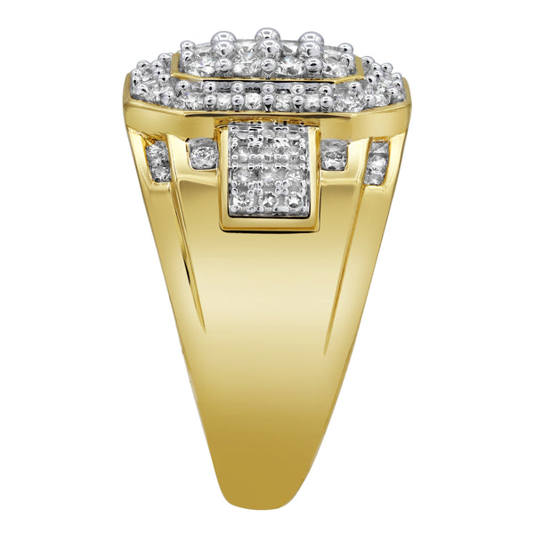 LuvMyJewelry Hexonic Premium Diamond 1.5 (ct. Wt.) 14K Yellow Gold Ring