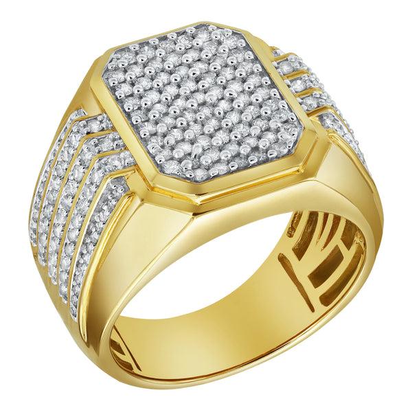 LuvMyJewelry HexWall Diamond 1.3 (ct. wt.) 14K Yellow Gold Ring