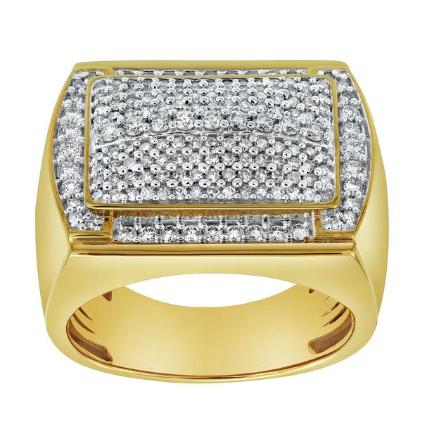 LuvMyJewelry Hip Hop Headlight Diamond 3.24 (ct. Wt.) 14K Yellow Gold Ring