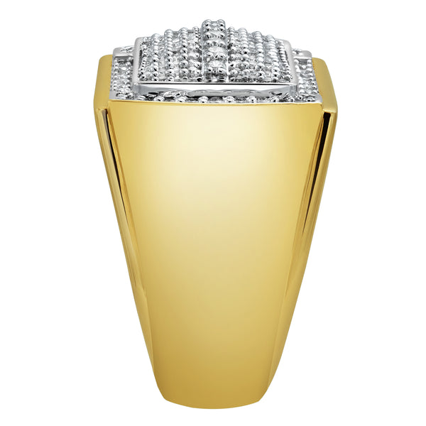 LuvMyJewelry Hip Hop Headlight Diamond 3.24 (ct. Wt.) 14K Yellow Gold Ring