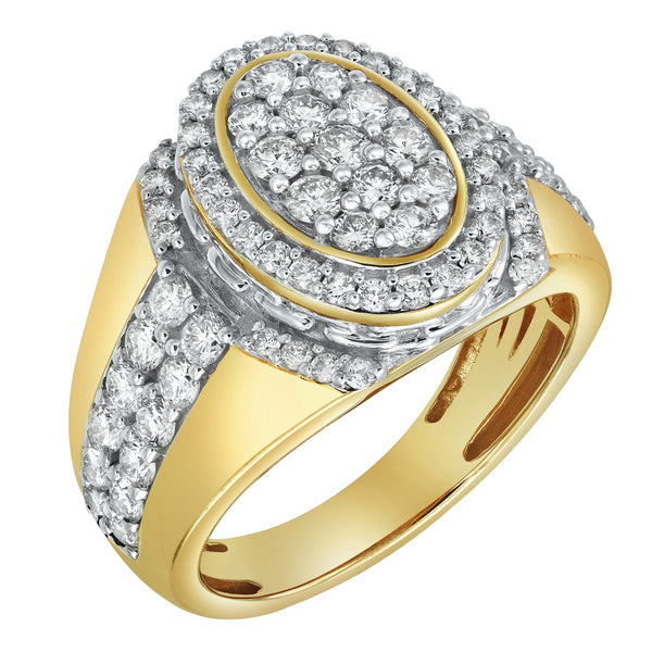 LuvMyJewelry Ice Bowl Diamond 2.01 (ct. Wt.) 14K Yellow Gold Ring