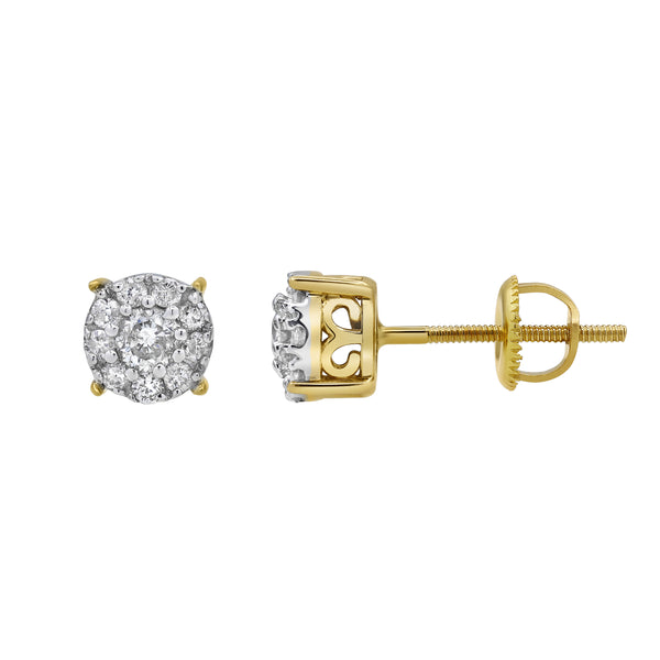 LuvMyJewelry Ice Cold Diamond 0.32 Ct. Tw. 14K Yellow Gold Earrings