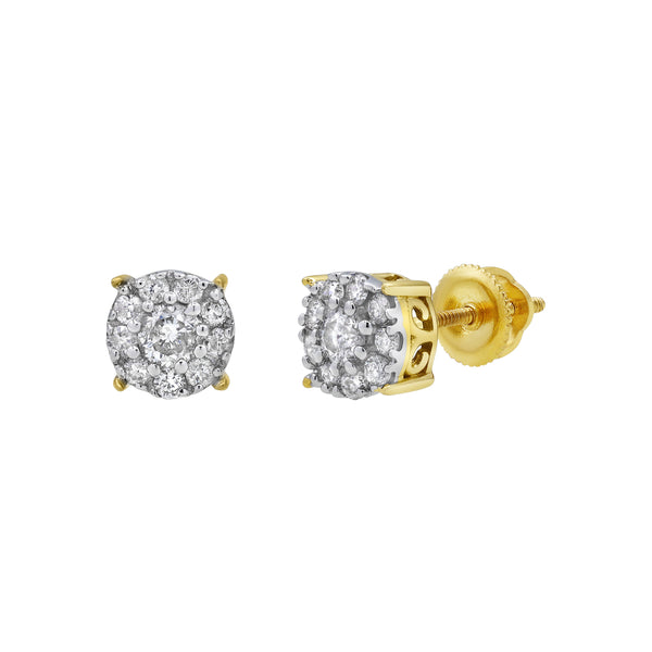 LuvMyJewelry Ice Cold Diamond 0.32 ct. tw. 14K Yellow Gold Earrings