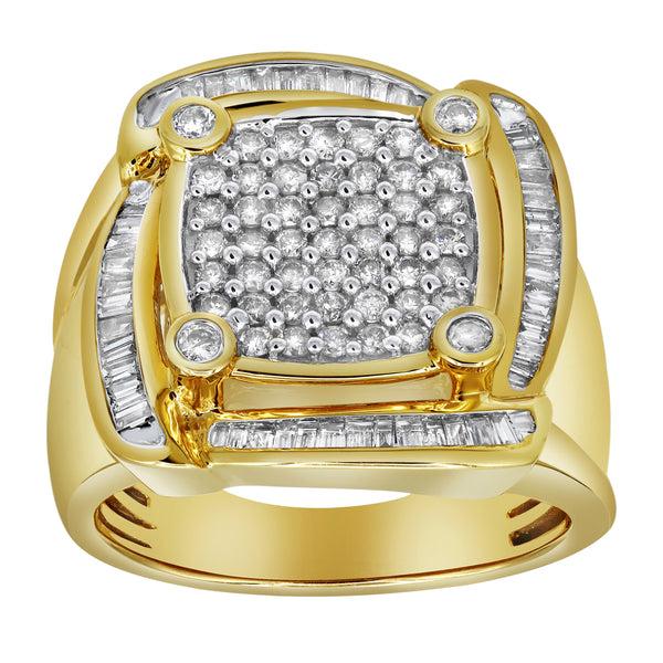 LuvMyJewelry Ice Hurricane Diamond 1.25 (ct. Wt.) 14K Yellow Gold Ring
