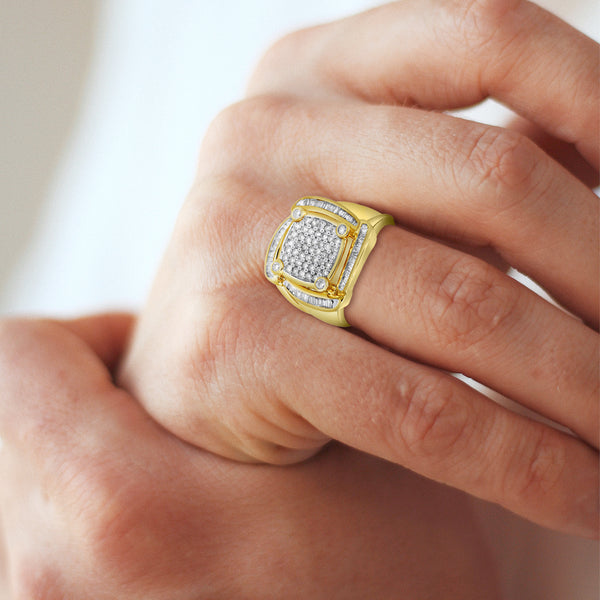 LuvMyJewelry Ice Hurricane Diamond 1.25 (ct. Wt.) 14K Yellow Gold Ring