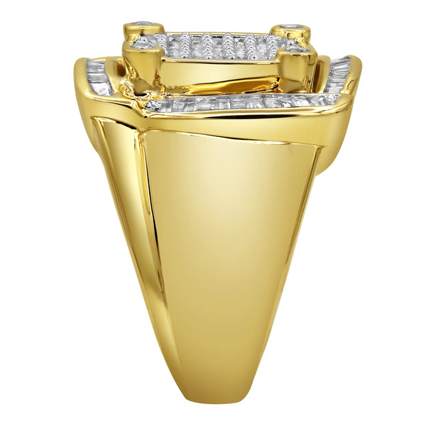 LuvMyJewelry Ice Hurricane Diamond 1.25 (ct. Wt.) 14K Yellow Gold Ring