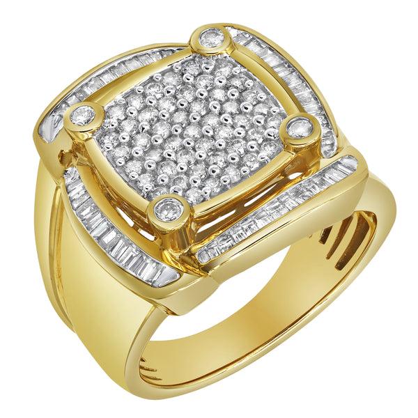 LuvMyJewelry Ice Hurricane Diamond 1.25 (ct. wt.) 14K Yellow Gold Ring