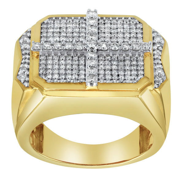LuvMyJewelry Iced Oriel Diamond 1.02 (ct. Wt.) 14K Yellow Gold Ring