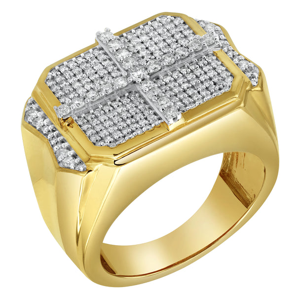 LuvMyJewelry Iced Oriel Diamond 1.02 (ct. wt.) 14K Yellow Gold Ring