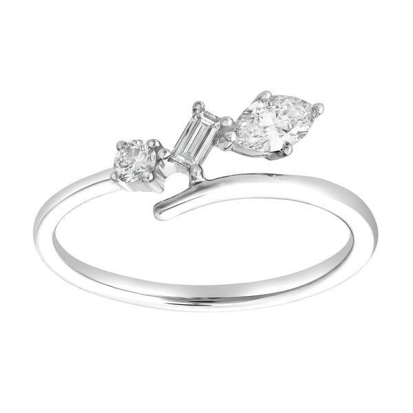 LuvMyJewelry Larys 14K White Gold Lab Grown Diamond Ring – 0.25 Ct