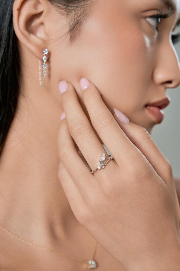 LuvMyJewelry Larys 14K White Gold Lab Grown Diamond Ring – 0.35 Ct