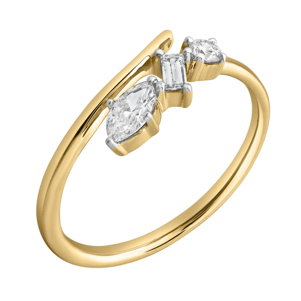 LuvMyJewelry Larys 14K Yellow Gold Lab Grown Diamond Ring – 0.25 Ct