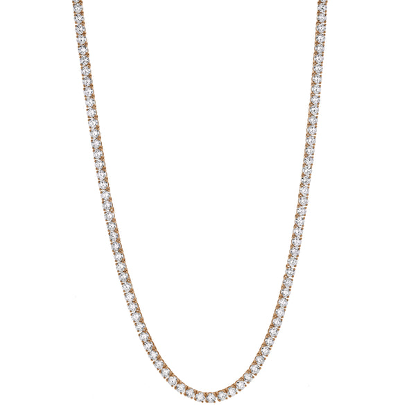 LuvMyJewelry LMJ 10K Rose Gold Diamond Tennis Chain - 18.85 Carats