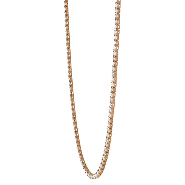LuvMyJewelry LMJ 10K Rose Gold Diamond Tennis Chain - 18.85 Carats