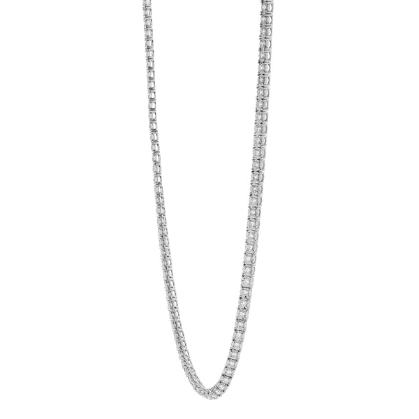 LuvMyJewelry LMJ 10K White Gold Diamond Tennis Chain - 8.85 Carats